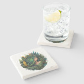 bosvrouw stenen onderzetter (Zijkant)