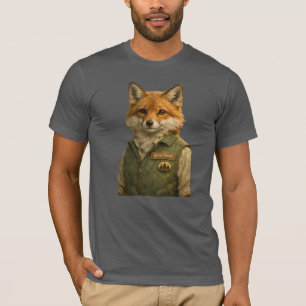 Boswachter met vos – Heren Bella+Canvas Tri-Blend T-shirt