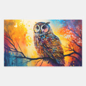 Boswachters, boswachters, uil rechthoekige sticker (Voorkant)