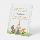 Boswandelaar Onesi- Maakstation Voetstuk Bord Reclamebord Met Voetstuk (Voorkant)