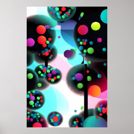 Boswandeling in je geest Ken Gage Fantasy OpArt Poster