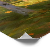 Boswandeling omgeven door weelderig groen Fine Poster (Hoek)