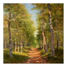 Boswandeling omgeven door weelderig groen Fine