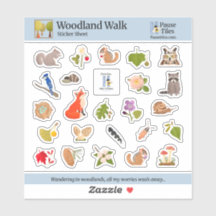 Boswandelstickerblad