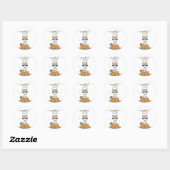 Boswasbeer Ronde Sticker (Vel)