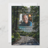 Bosweg viering van het leven Begrafenis Foto Kaart (Voorkant)