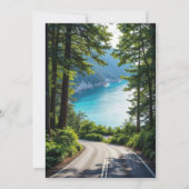 Bosweg viering van het leven Begrafenis Foto Kaart (Achterkant)