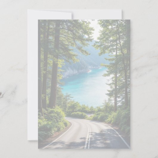 Bosweg viering van het leven Begrafenis Foto Kaart (Achterkant)