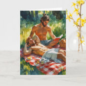 Bosweide Picknick Sereniteit Kaart (Gele Bloem)