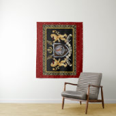 Boswell Clan Badge & Motto w/Lions Wandkleed (In situ)