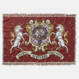 Boswell Clan Badge & Tartan Deken