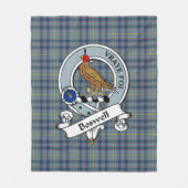 Boswell Clan Badge Tartan Pset Fleece Deken (Voorkant)