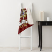 Boswell Clan Badge & Tartan Sherpa Deken (In situ)