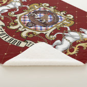 Boswell Clan Badge & Tartan Sherpa Deken (3/4)
