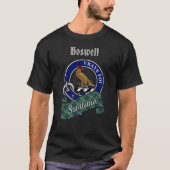Boswell Clan Badge & Tartan T-shirt (Voorkant)