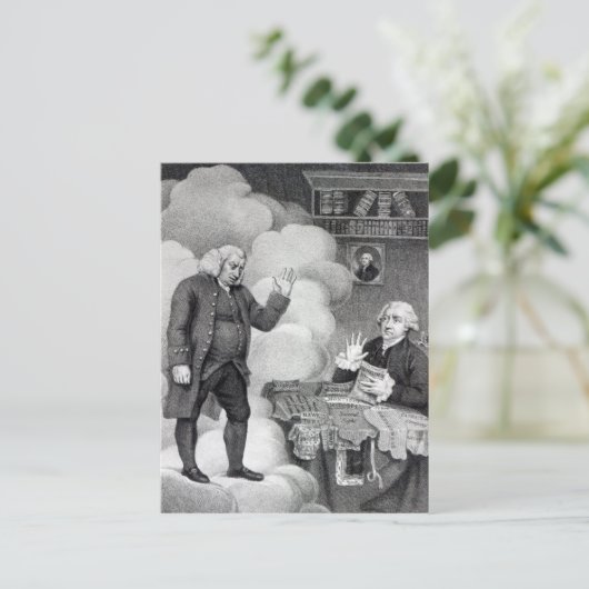 Boswell en de Ghost van Samuel Johnson Briefkaart (Staand voorkant)