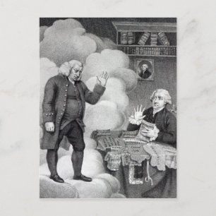 Boswell en de Ghost van Samuel Johnson Briefkaart