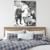 Boswell en de Ghost van Samuel Johnson Canvas Afdruk (Insitu (Slaapkamer))