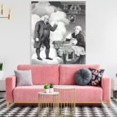 Boswell en de Ghost van Samuel Johnson Canvas Afdruk (Insitu (Woonkamer))