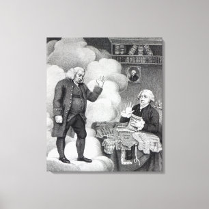 Boswell en de Ghost van Samuel Johnson Canvas Afdruk