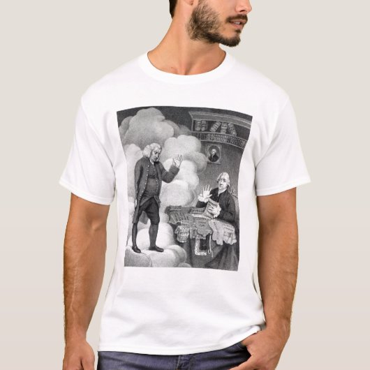Boswell en de Ghost van Samuel Johnson T-shirt (Voorkant)