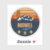 Boswell, Indiana Sticker (Vel)
