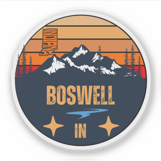 Boswell, Indiana Sticker (Voorkant)