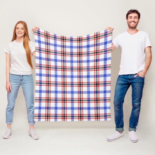 Boswell Modern Schotse ruit Fleece Deken (In situ)