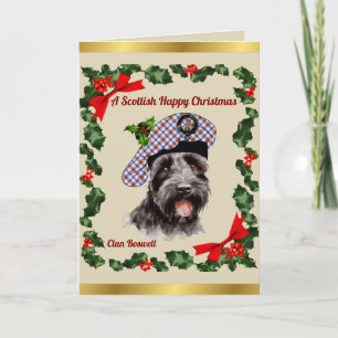 Boswell Scottie Dog gepersonaliseerde Xmas Kaart