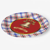 Boswell Tartan Gepersonaliseerde Kerstmis Papieren Bordje (Gekanteld)