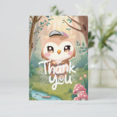 boswens uil bedankkaart (Staand voorkant)