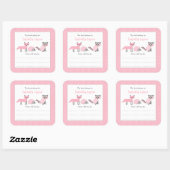 Boswezens / Bos Dieren Bookplaat Vierkante Sticker (Vel)