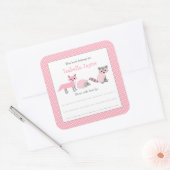 Boswezens / Bos Dieren Bookplaat Vierkante Sticker (Envelop)