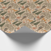 Boswezens bosdieren cadeaupapier (Hoek)