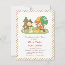 Boswezens Dierlijk Baby shower Kaart