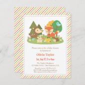 Boswezens Dierlijk Baby shower Kaart (Voorkant / Achterkant)