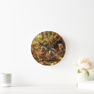 Boswezens Herfst Oogst Fantasie Whimsisch Ronde Klok