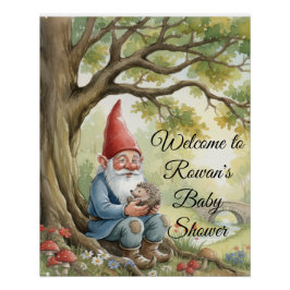 Boswezens kabouter babyshower poster