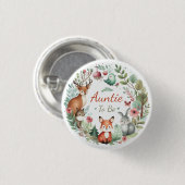 Boswezens | Tante om Woodland Whimsy Ronde Button 3,2 Cm (Voorkant /achterkant)