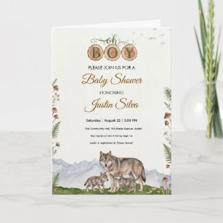 Boswolf Baby Shower Kaart