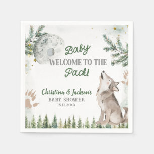 Boswolf Baby Shower Papieren Servetten