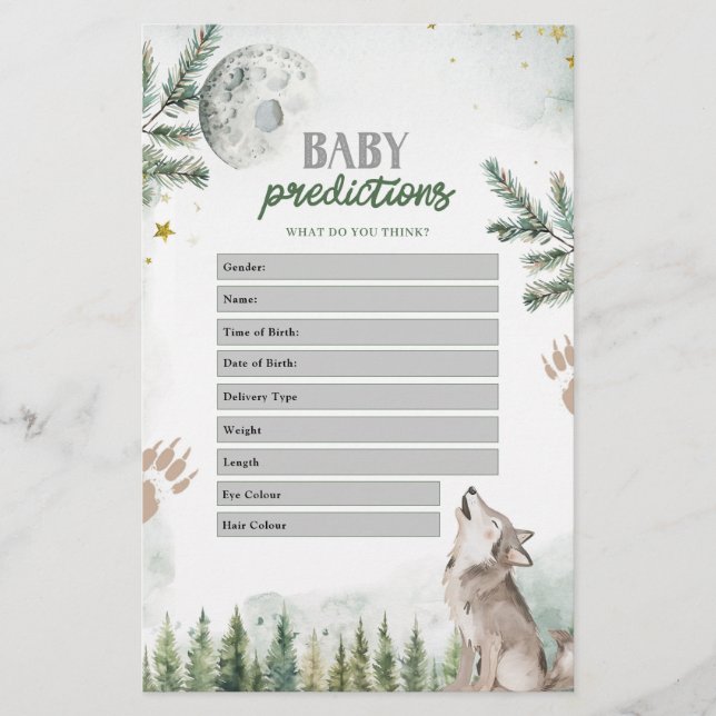 Boswolf Baby Voorspelling Spellen (Voorkant)