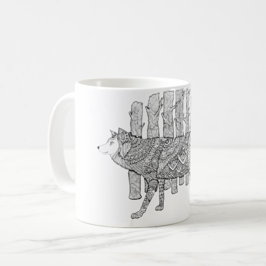 Boswolf Koffiemok (Voorkant links)