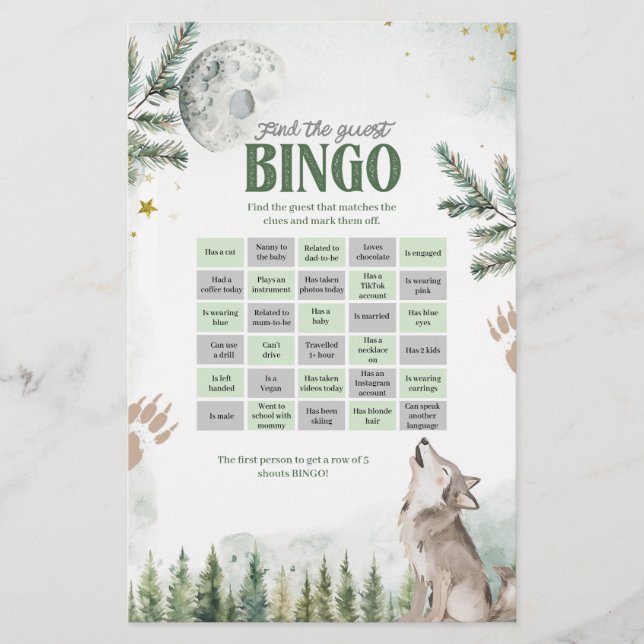 Boswolf Vind De Gast Bingo Spelen (Voorkant)