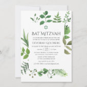 Boswoud groen Bar Mitswa Kaart (Voorkant)