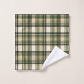 Boswoud Groen Tartan Plaid Bad Handdoek (Wasdoekje)