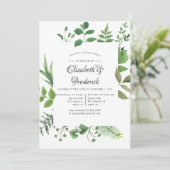 Boswoud Rehearsal Dinner Kaart (Staand voorkant)