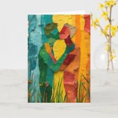 Boszoenend stel kaart (Gele Bloem)