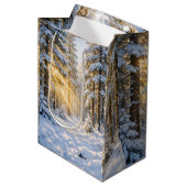 Boszonlicht • Premium Geschenktas Medium Cadeauzakje (Voorkant Gekanteld)
