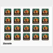 Boszwervver - Natuurverkenner van de Oude Bossen Vierkante Sticker (Vel)